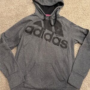Adidas Gray Hoodie with Black Logo